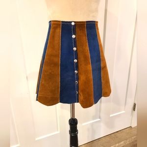 Vintage Suede Mini Skirt